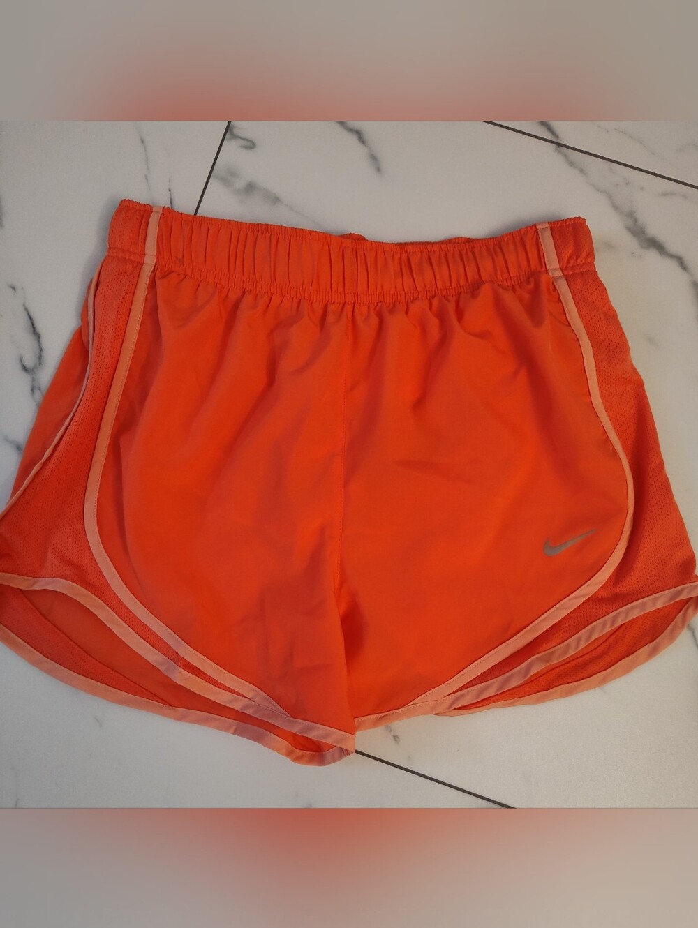 Nike Temp Dri-Fit Women's Orange Athletic Running Shorts (Small)